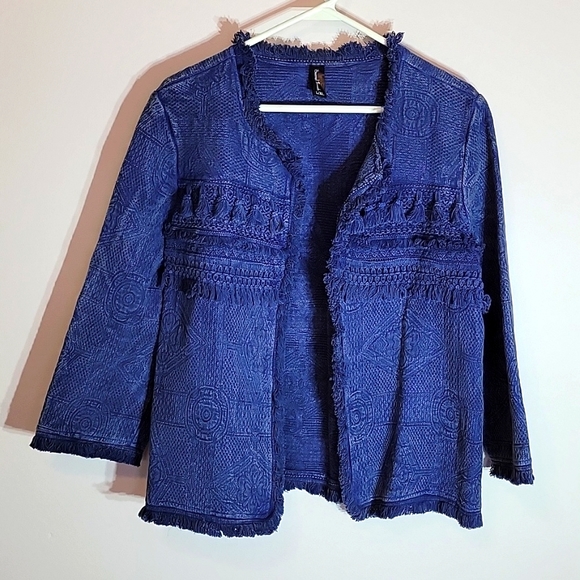 Sacred Threads Blazer size L/XL blue - Picture 1 of 8